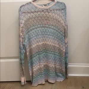 Pastel multi colored crochet sweater